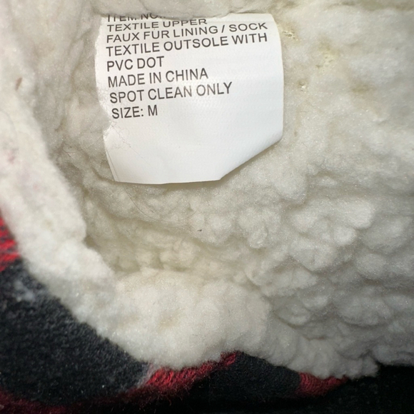 Dad Bear Women's Buffalo Check Christmas Slippers 9-10 Medium NWOT New - Picture 7 of 7